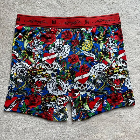 Brand New ED HARDY Multi-Color TATTOO Performance BOXER BRIEFS Size M - Picture 5 of 15